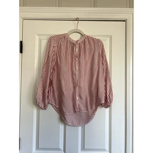 Tommy Hilfiger Red and White Striped Blouse, size Small - Picture 3 of 7